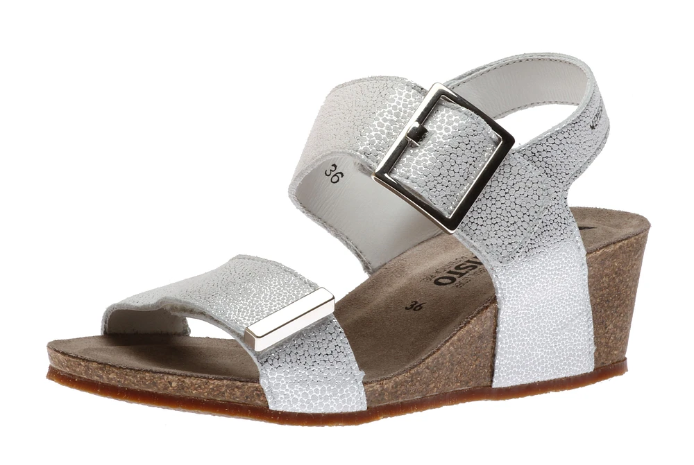 Morgana Silver Wedge Sandal