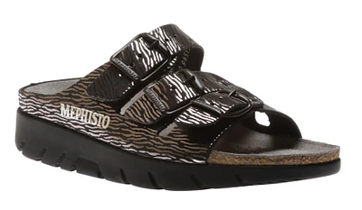 Zach Zebra Black Slide Sandal