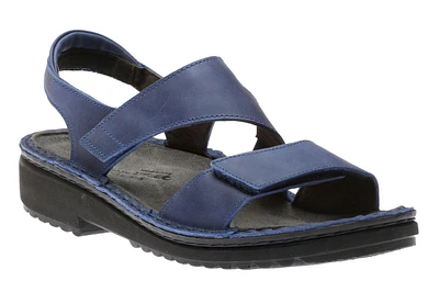 Enid Blue Leather Snadal