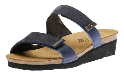 Jacey Navy Wide Width Slide Sandal