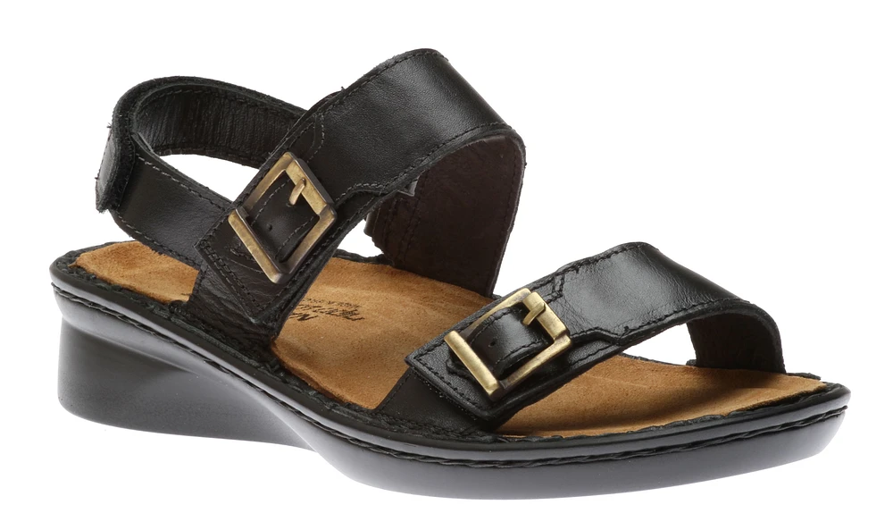 Soprano Black Leather Sandal