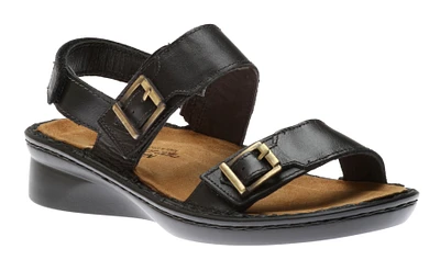 Soprano Black Leather Sandal