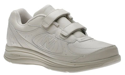 MW577VB Beige Leather Velcro Walking Shoe