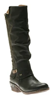 Genf Black Ruched Tall Winter Boot