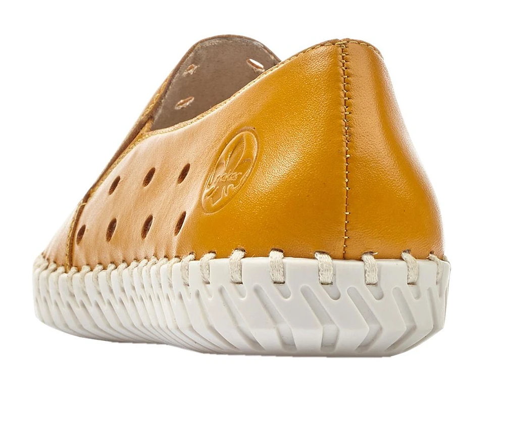 Newark Yellow Perforated Leather Loafer