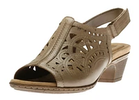 Abbott High Vamp Khaki Slingback Sandal