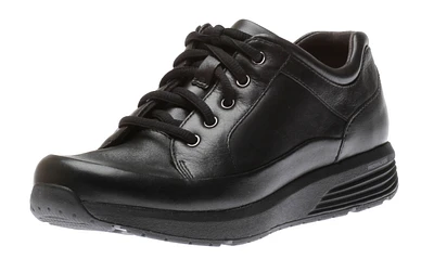 Trustride Waterproof Black Leather Lace-Up Sneaker