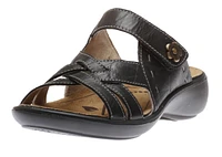 Ibiza 99 Black Leather Slide Sandal