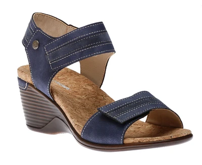 Calgary 03 Blue Wedge Sandal