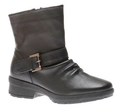 Gripper Black Leather Moto Boot