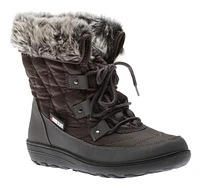 Snowflake Grey Lace-Up Winter Boot
