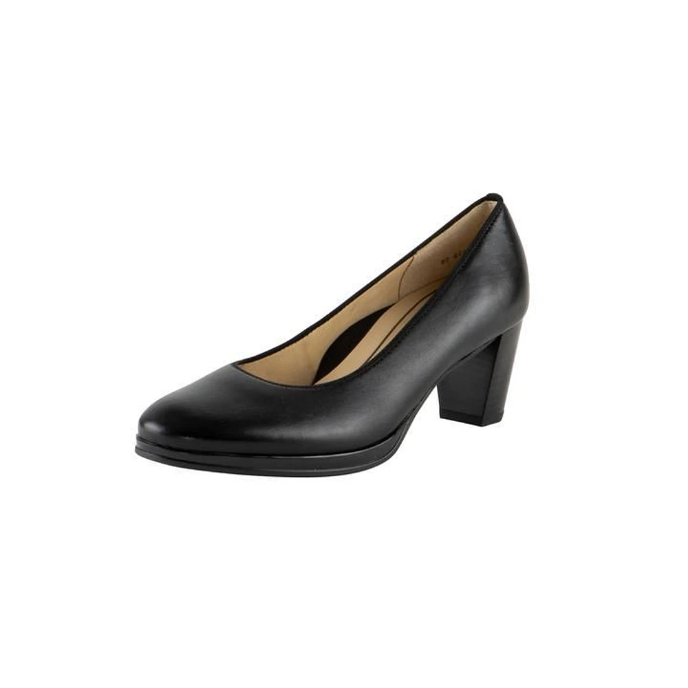 Ophelia Black Leather Pump