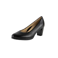 Ophelia Black Leather Pump