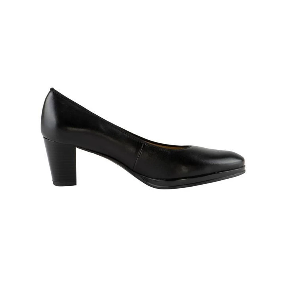 Ophelia Black Leather Pump