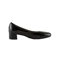 Vivian Black Leather Pump