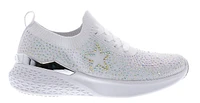 Monticello White Rainbow Rhinestone Slip-On Sneaker