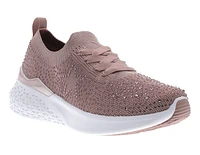 Monticello Powder Pink Rhinestone Slip-On Sneaker