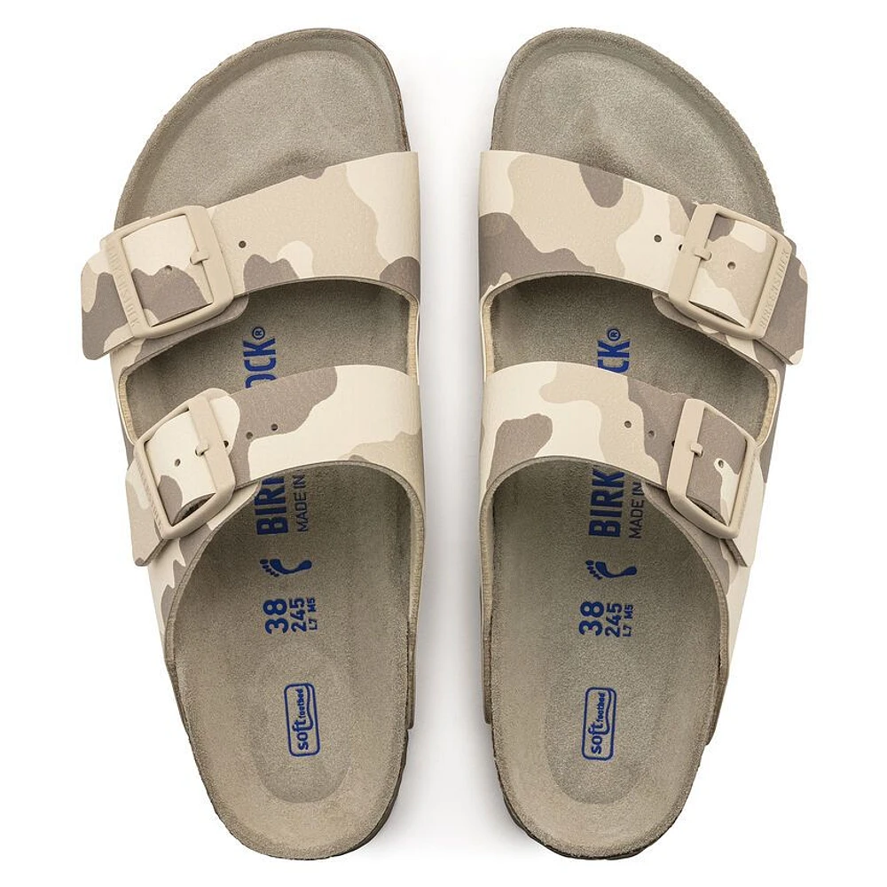 Arizona Soft Footbed Desert Soil Camo Grey Slide Sandal