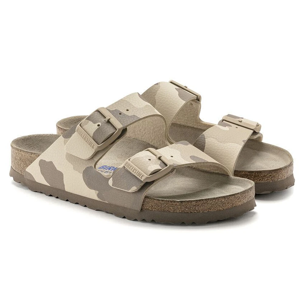 Arizona Soft Footbed Desert Soil Camo Grey Slide Sandal