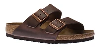 Arizona Hard Footbed Habana Brown Oiled Leather Slide Sandal