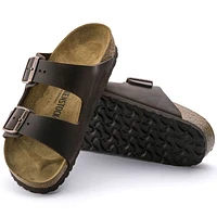 Arizona Hard Footbed Habana Brown Oiled Leather Slide Sandal