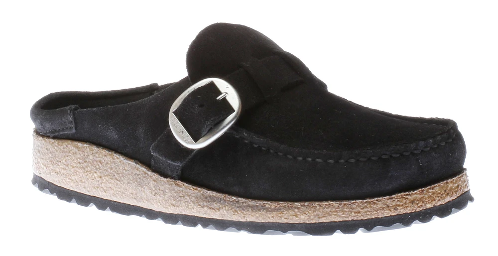 Buckley Black Suede Leather Clog