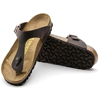 Gizeh Habana Brown Oiled Leather Thong Sandal