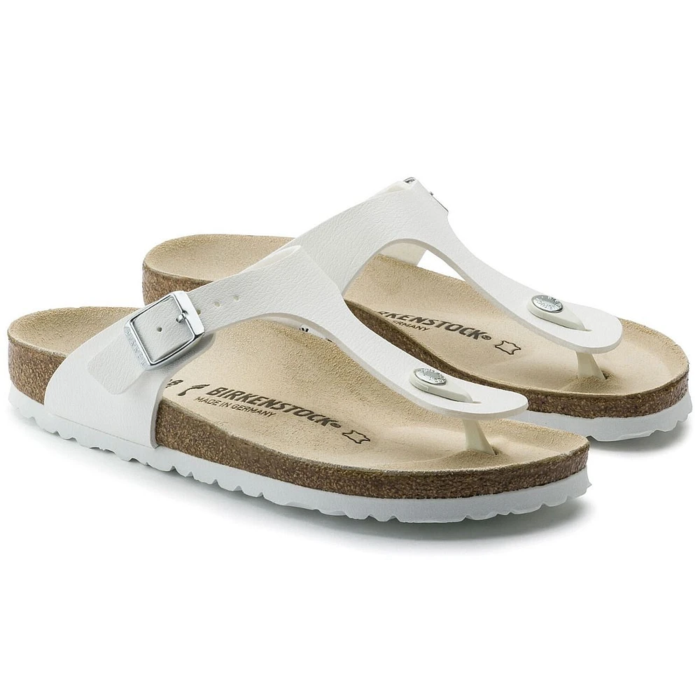 Gizeh Birko-Flor White Thong Sandal