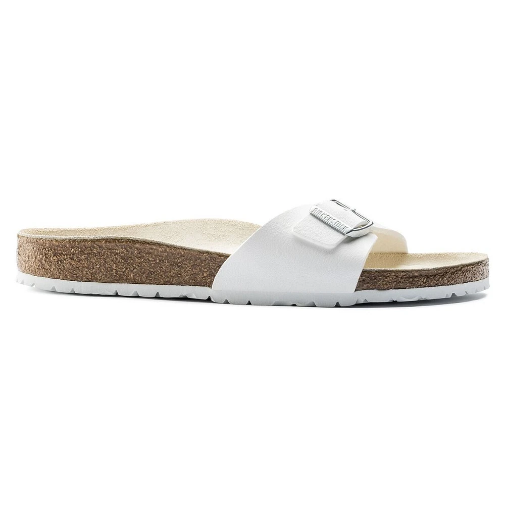 Madrid Birko-Flor White Slide Sandal
