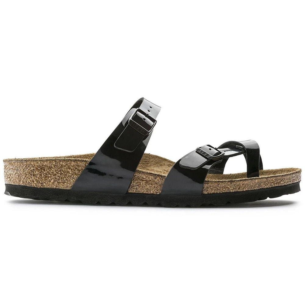 Mayari Birko-Flor Black Patent Sandal