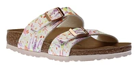 Sydney Vegan Birko-Flor Light Rose Double Strap Slide Sandal