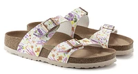 Sydney Vegan Birko-Flor Light Rose Double Strap Slide Sandal