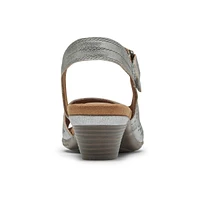 Laurel Metallic Perforated Sandal