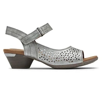 Laurel Metallic Perforated Sandal