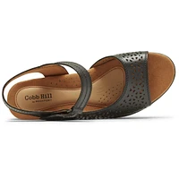 Laurel Black Perforated Sandal