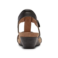 Hollywood T-Strap Black Sandal