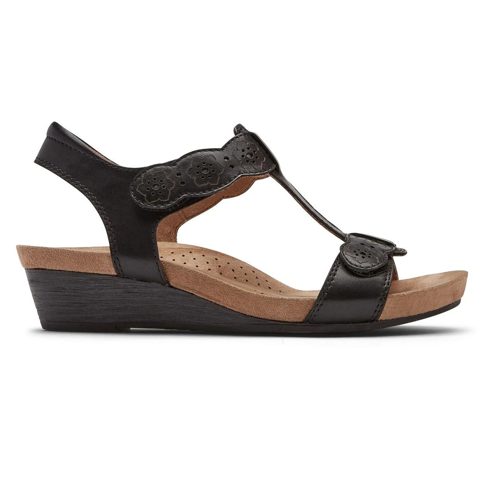 Hollywood T-Strap Black Sandal