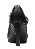 Ambyr Shine Black Leather Mary Jane Heel Pump