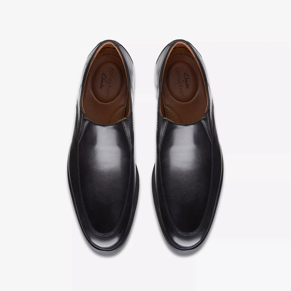 Whiddon Step Black Leather Dress Loafer