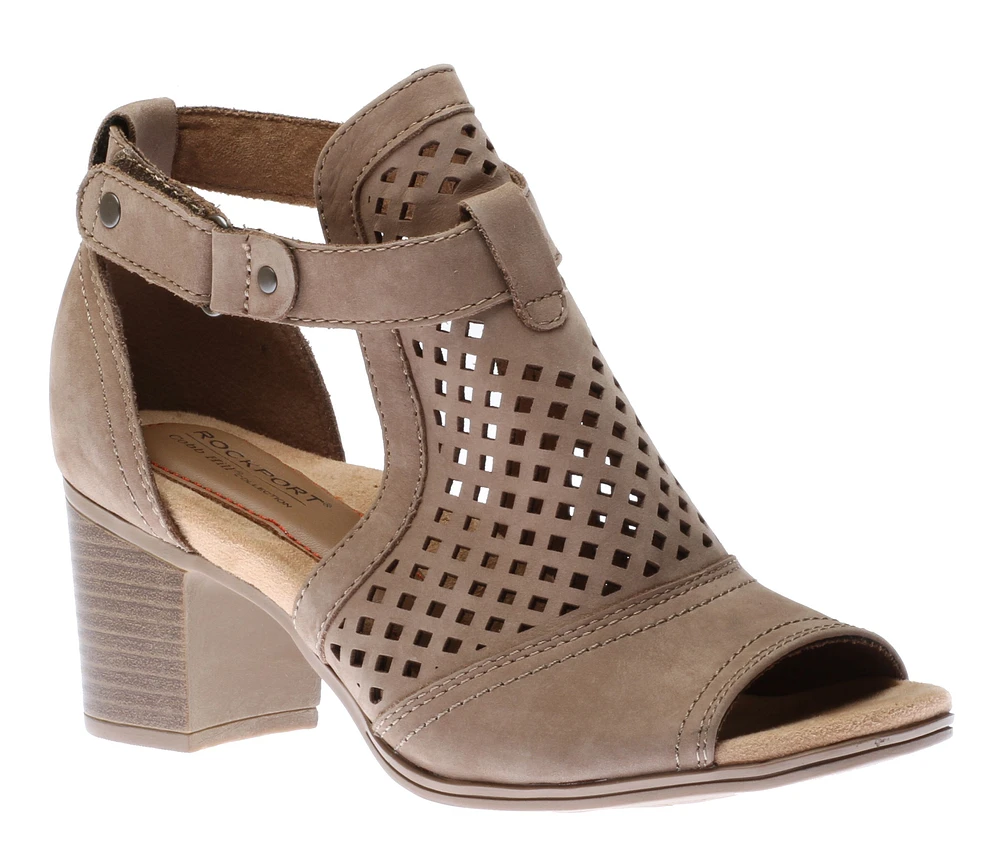 Hattie Hi Cuff Taupe Nubuck Sandal