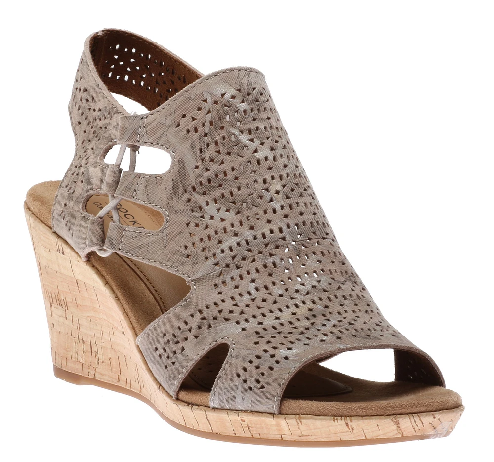 Janna Metallic Wedge Sandal