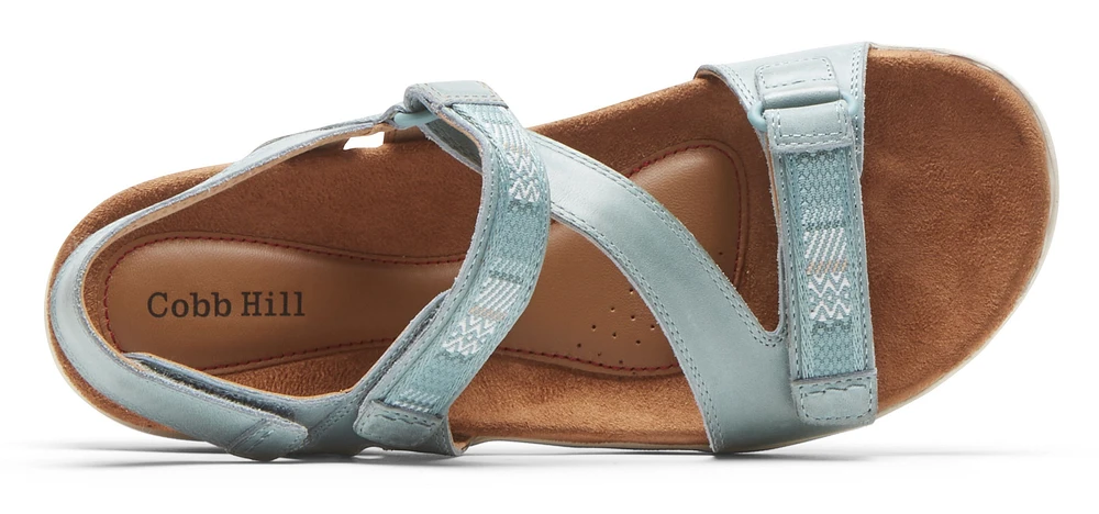 Rubey Blue Asymmetrical Strappy Sandal