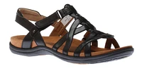 Rubey Woven Black Leather Sandal