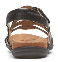 Rubey Woven Black Leather Sandal