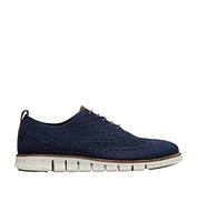 ZERØGRAND Wingtip Oxford Blue Stitchlite