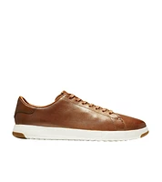 GrandPrø Brown Leather Lace-Up Tennis Sneaker