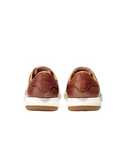 GrandPrø Brown Leather Lace-Up Tennis Sneaker