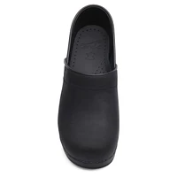 Professional Oiled Black Leather Clog