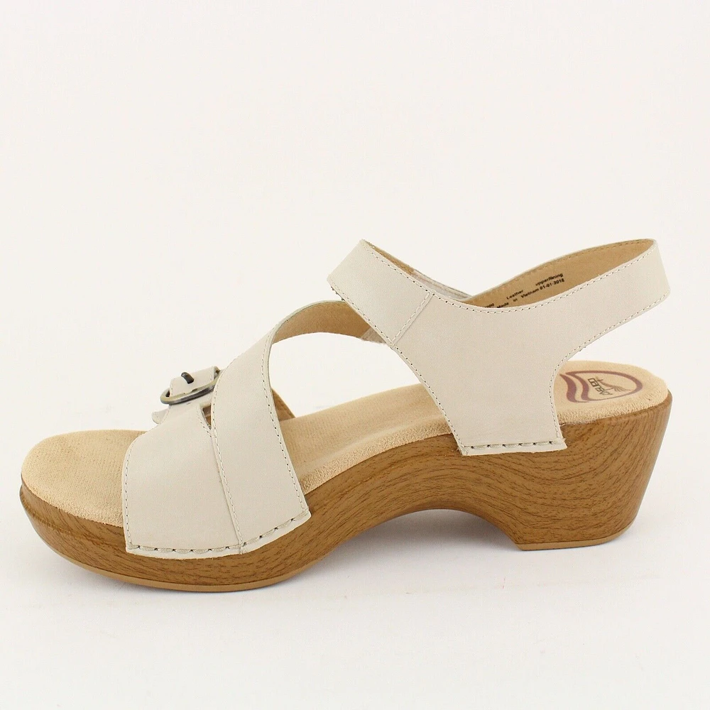 Shari Ivory Leather Sandal