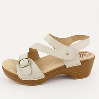 Shari Ivory Leather Sandal